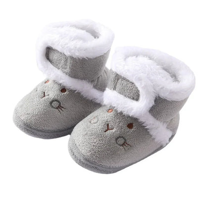 Winter Warm Newborn Toddler Boots 1 Year Baby Girls Boys Shoes Soft Sole Fur Snow Boots 0-18M